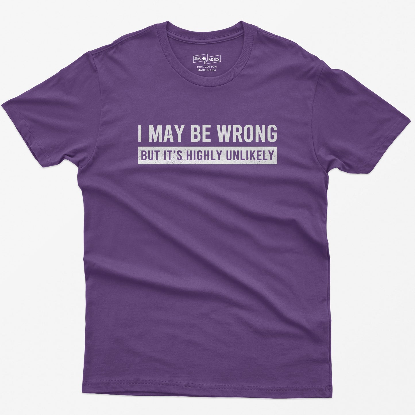 Funny Saying Shirt: I May Be Wrong But It's Highly Unlikely