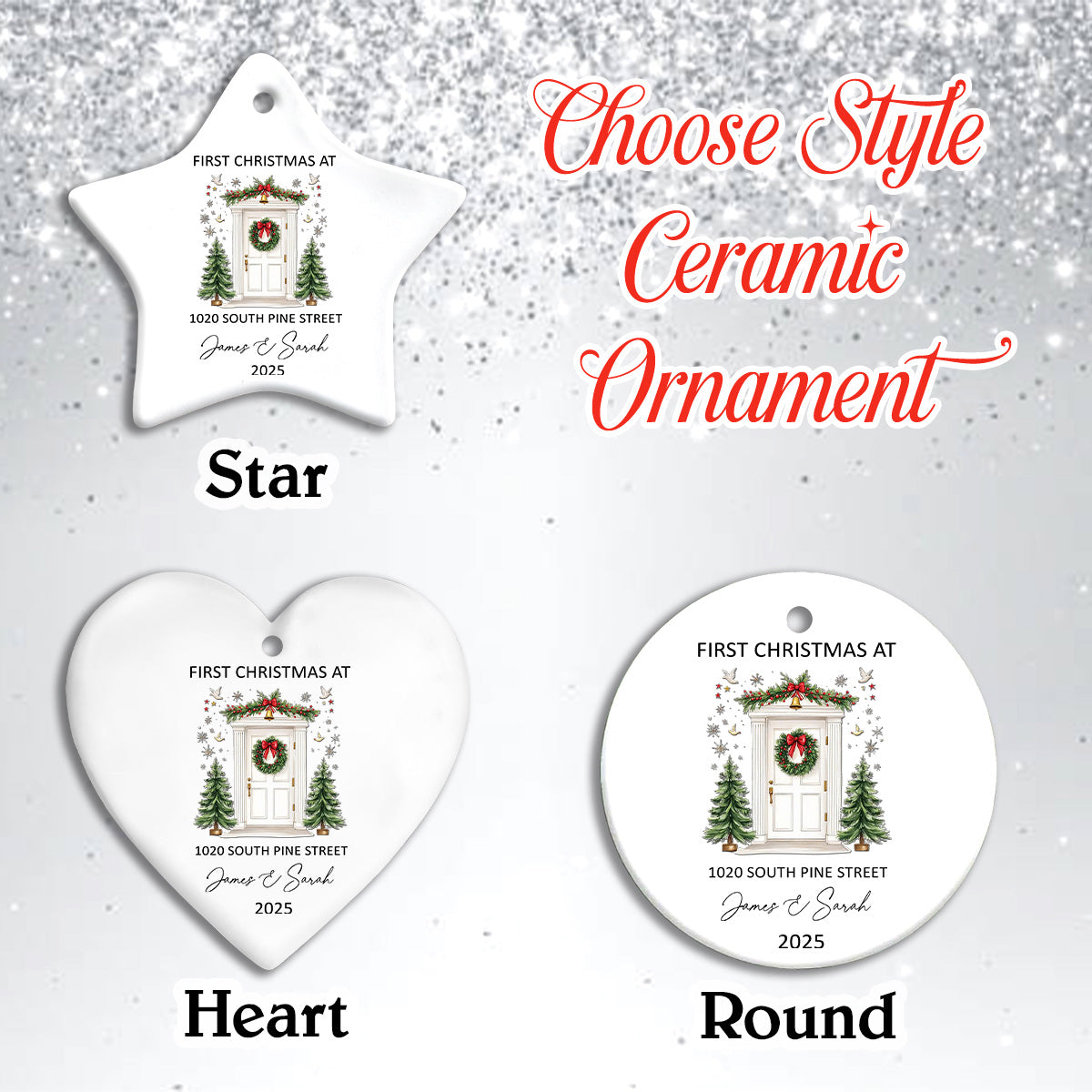 First Christmas At Our Home Ornament, Christmas Ceremic Ornament, Glass Ornament