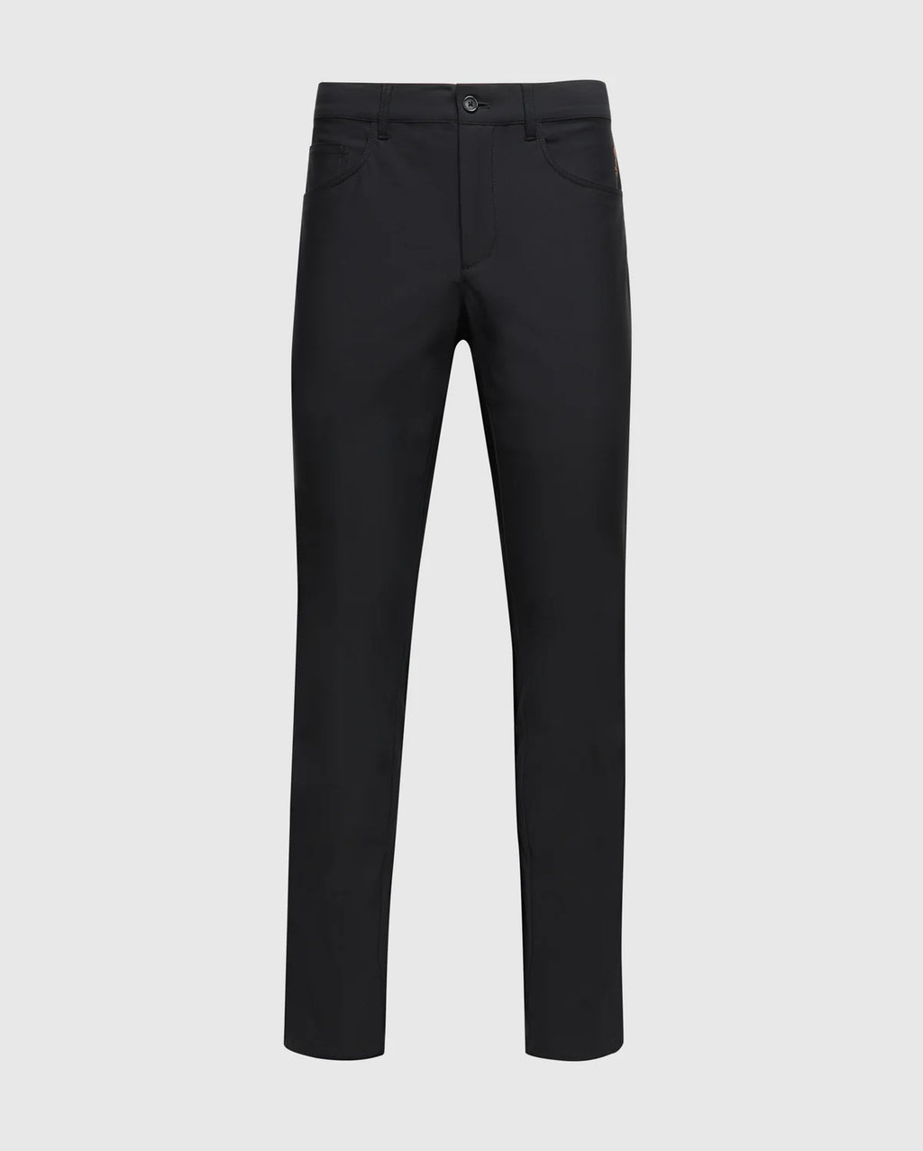 Black pants on a light gray background