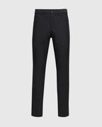 Black pants on a light gray background