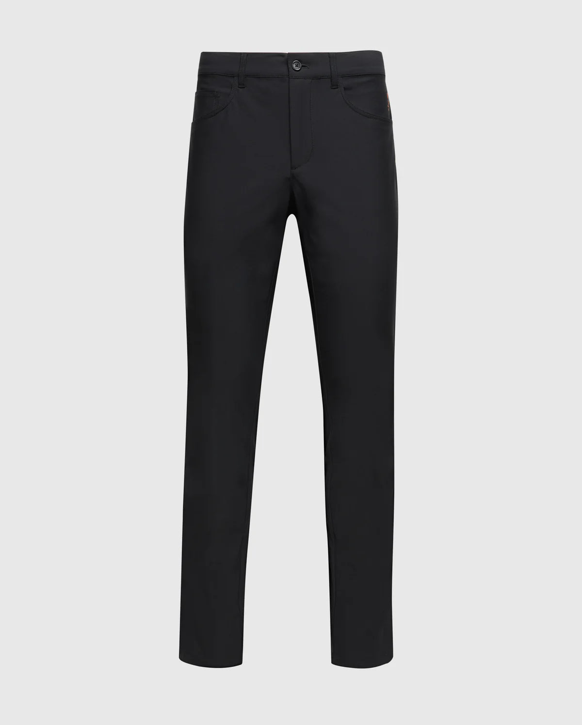 Black pants on a light gray background