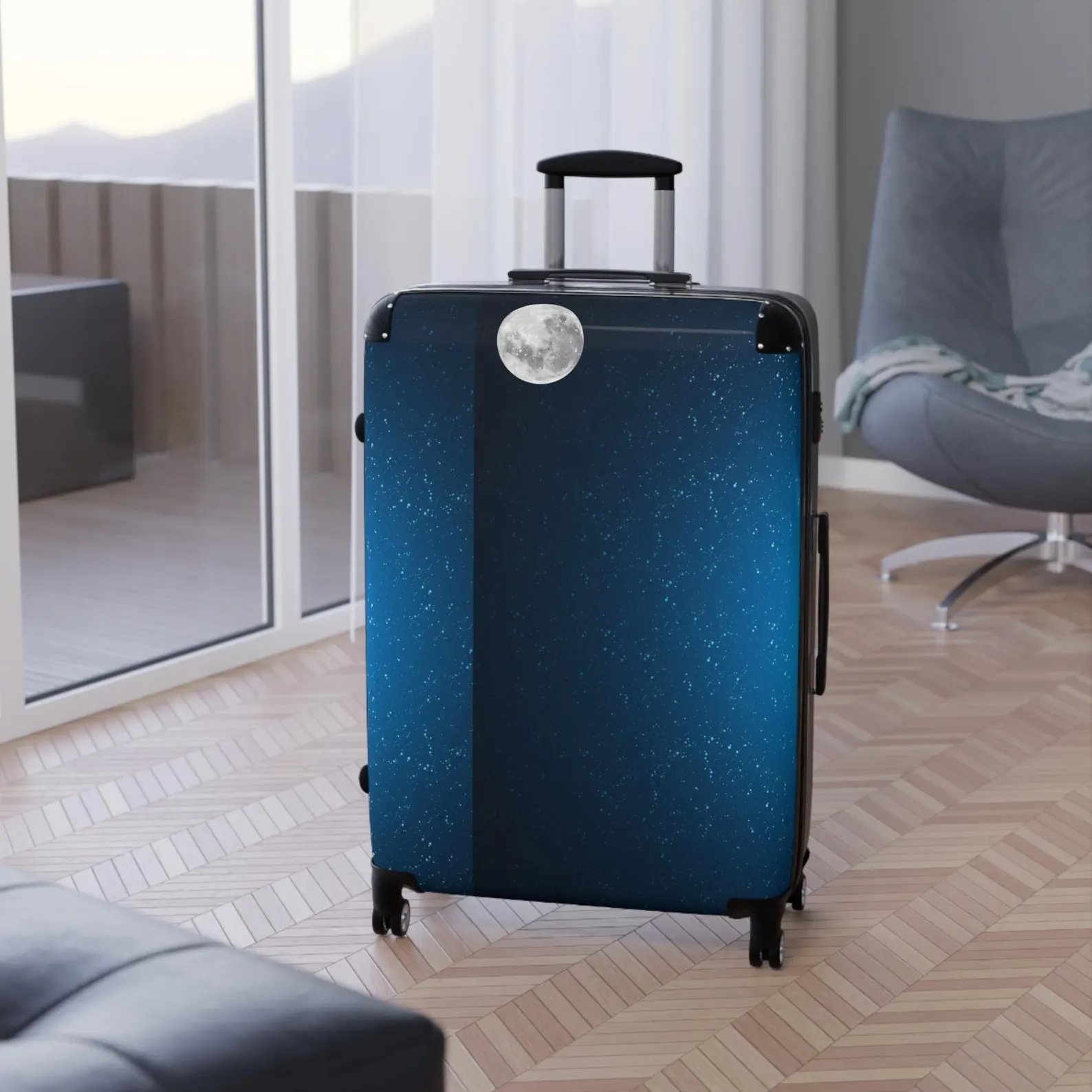 Night Sky Sunset Suitcase Set, Stylish Travel Luggage
