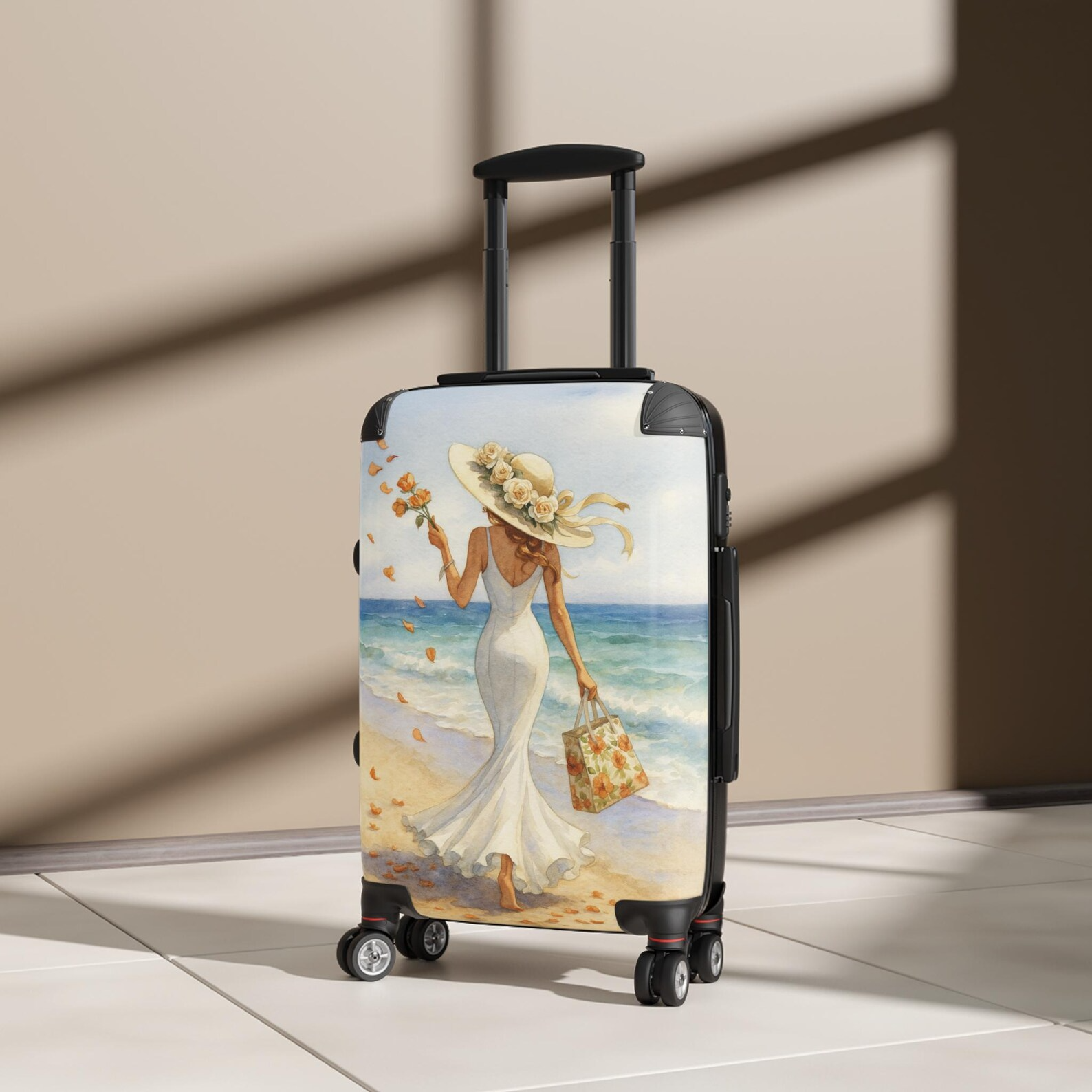 Suite Case For Anime Lovers, Girl On A Beach Artwork