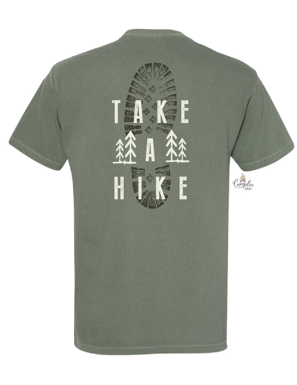 take a hike shirt, comfort colors graphic tee, hiking boot tshirt, outdoor adventure trail tree unisex t-shirt with saying, gift for dad
