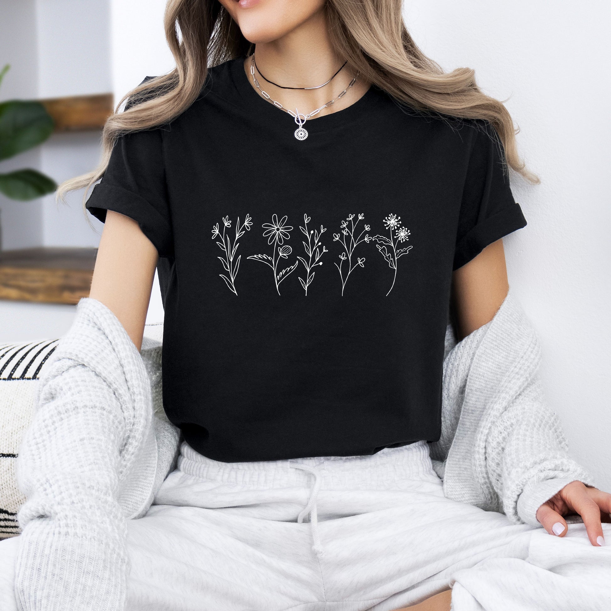 Comfort Colors® Aesthetic Flower Shirt, Wildflowers Shirt, Christian Flower Shirt, Flower Shirt, Plant Shirt, Gift for Her, Plant Lover Tees