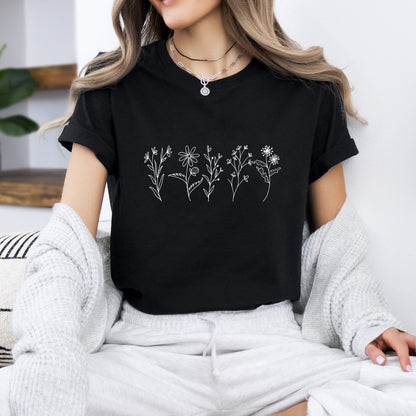 Comfort Colors® Aesthetic Flower Shirt, Wildflowers Shirt, Christian Flower Shirt, Flower Shirt, Plant Shirt, Gift for Her, Plant Lover Tees