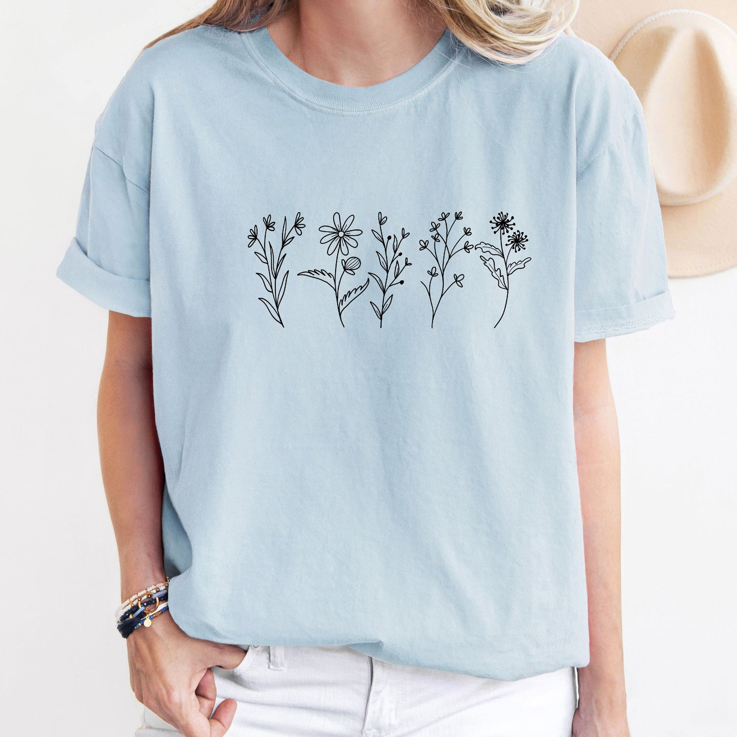 Comfort Colors® Aesthetic Flower Shirt, Wildflowers Shirt, Christian Flower Shirt, Flower Shirt, Plant Shirt, Gift for Her, Plant Lover Tees