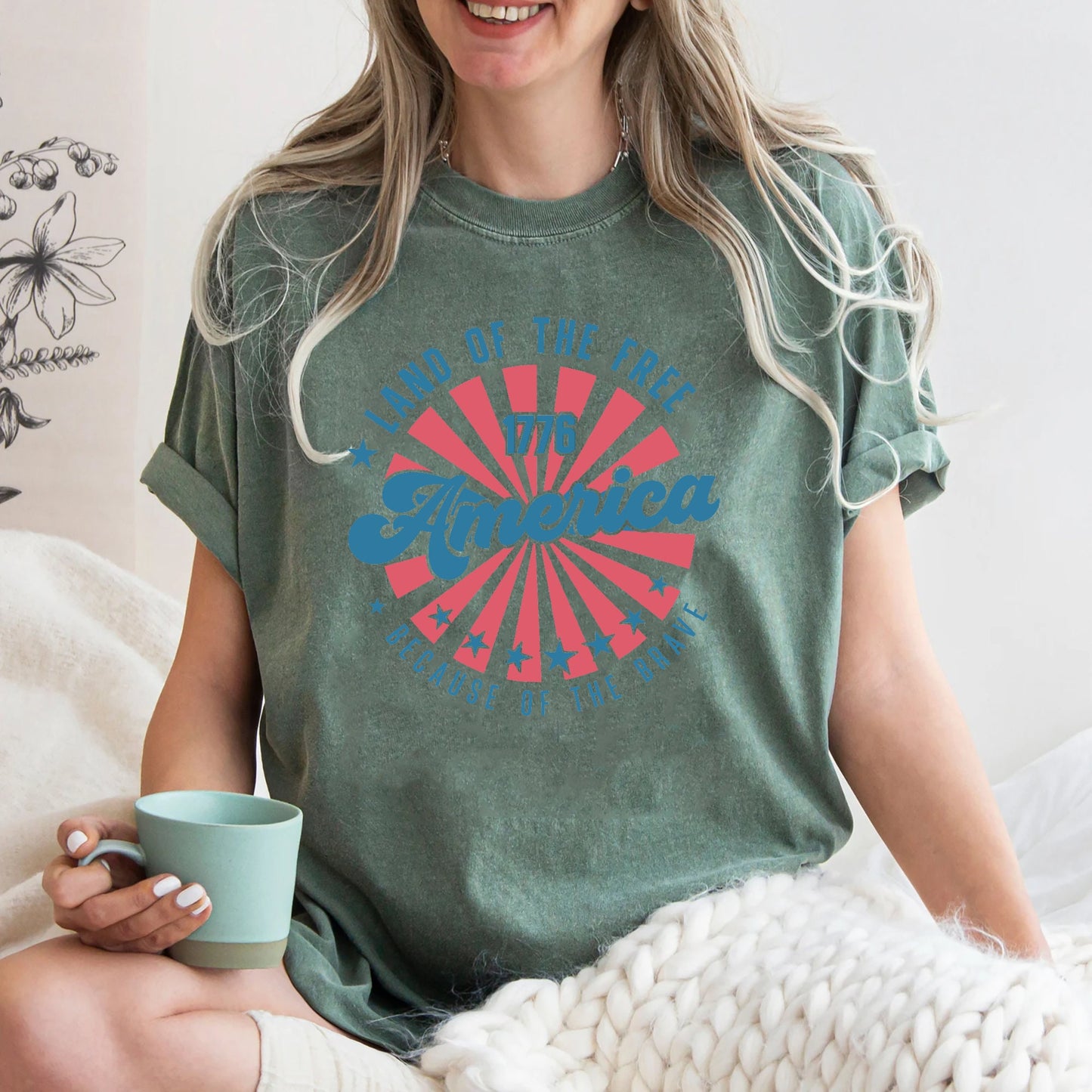 Comfort Colors Retro America Shirt, America The Beautiful, 4th Of July Shirt, Fourth Of July, Patriotic USA Gift, Unisex Graphic Tee