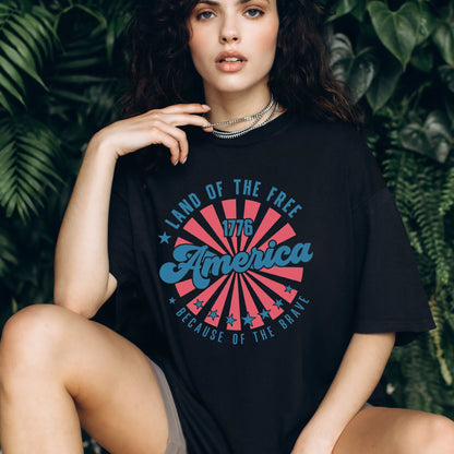 Comfort Colors Retro America Shirt, America The Beautiful, 4th Of July Shirt, Fourth Of July, Patriotic USA Gift, Unisex Graphic Tee