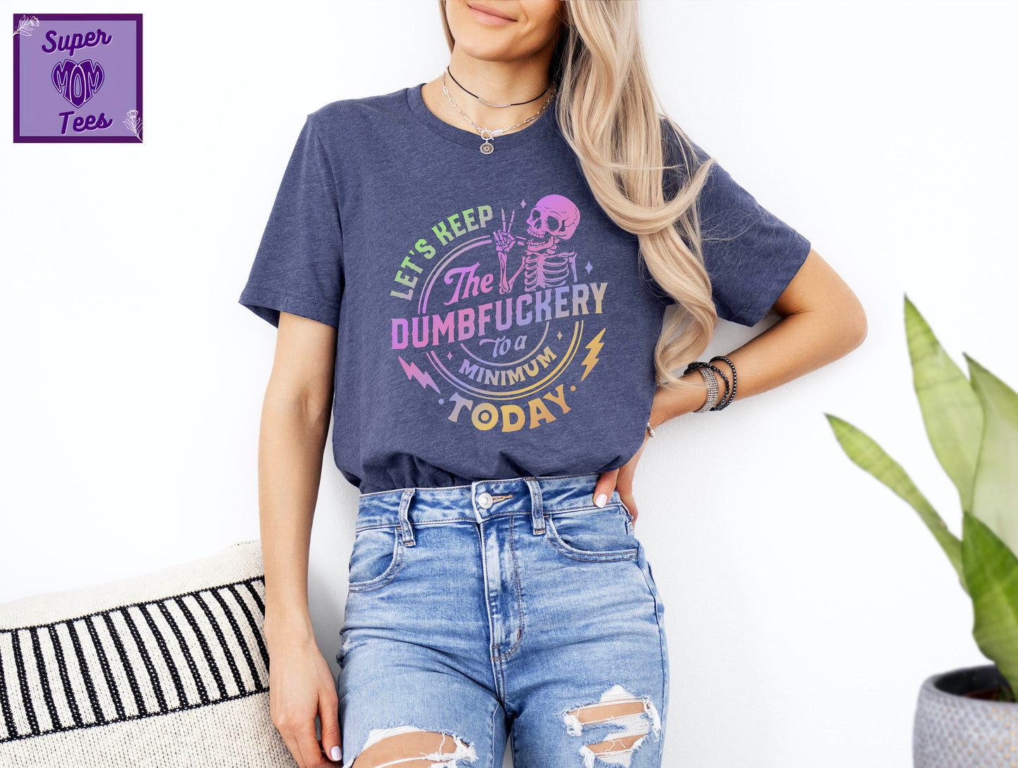 Funny Skeleton Graphic Tee: "Dumbfuckery" Humor Shirt