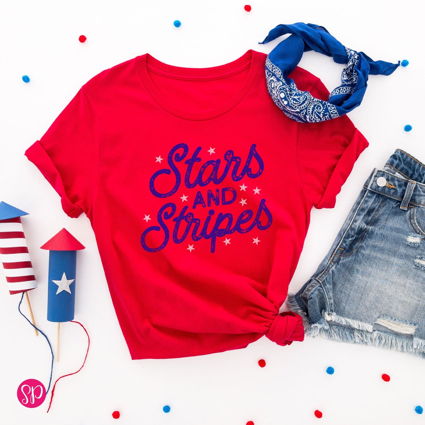 4th of July Stars and Stripes Graphic Tee: Patriotic Unisex Shirt