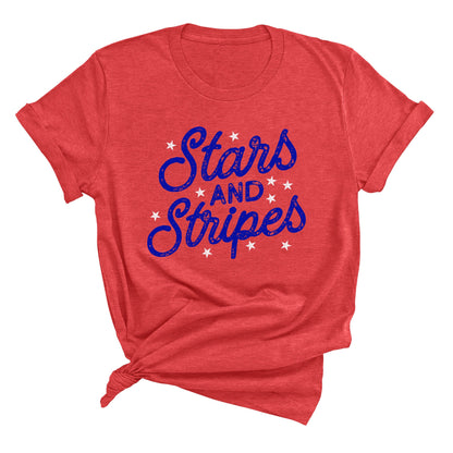 4th of July Stars and Stripes Graphic Tee: Patriotic Unisex Shirt