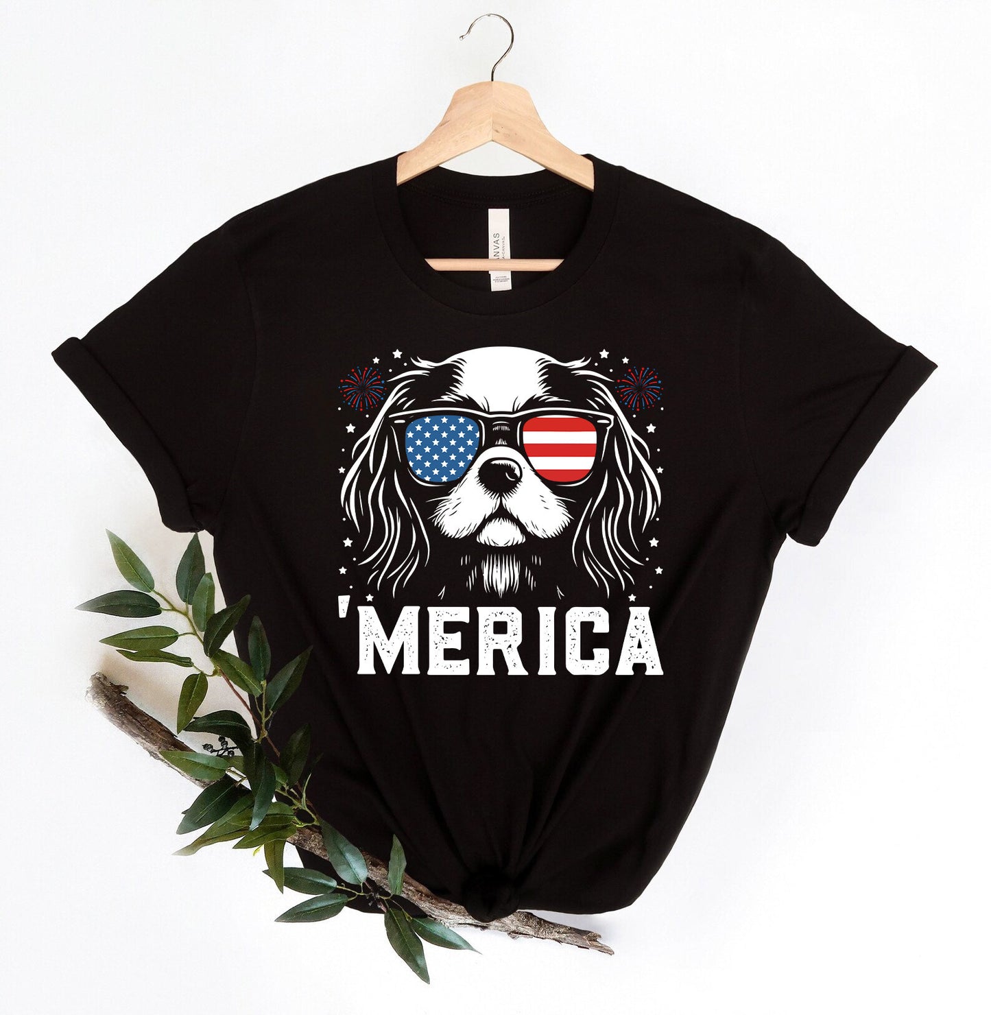 Cavalier King Charles 'Merica Shirt | 4th of July Cavalier Tee | Patriotic Cavalier Shirt | USA Dog Lover Gift | Cavalier Mom Gift
