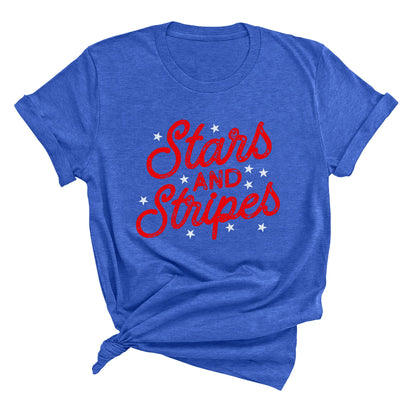 4th of July Stars and Stripes Graphic Tee: Patriotic Unisex Shirt