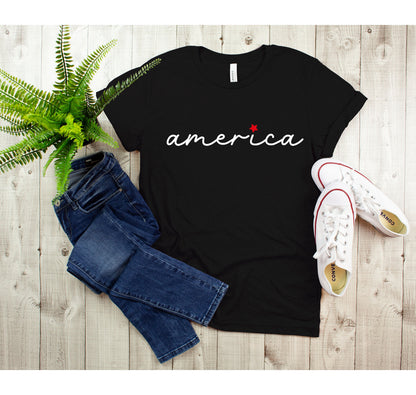 America Shirt, Womens 4th of July Tshirt, Cute 4th of July Shirt, Patriotic Shirt, Independence Day Tshirt, 4th July Shirt Women
