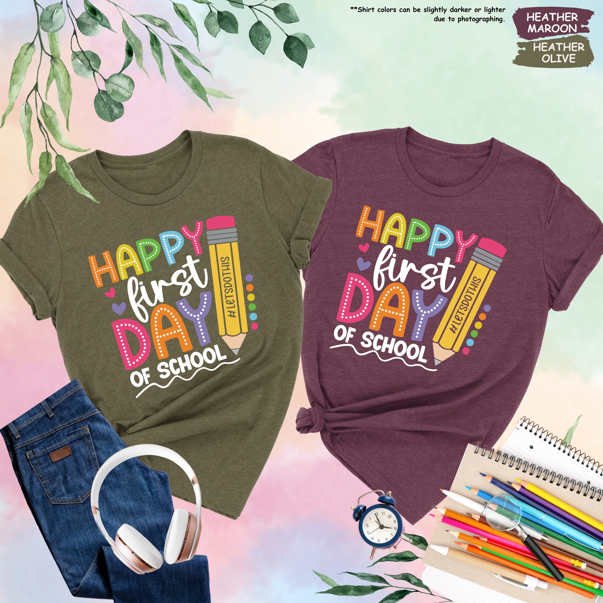 Happy First Day of School Shirt, 1st Day Of School Shirt, Hello School Shirt, Back To School Shirt, Gift for Teacher, Teacher Life Shirt