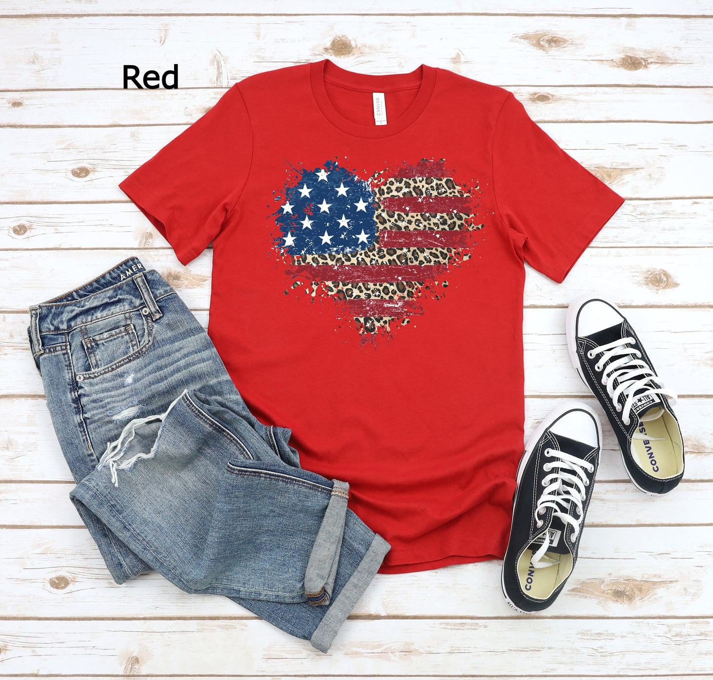 American Flag Heart Shirt, American Flag Shirt, Patriotic USA Tee, 4th of July Shirt, Women's American Flag Shirt, July 4th Shirt