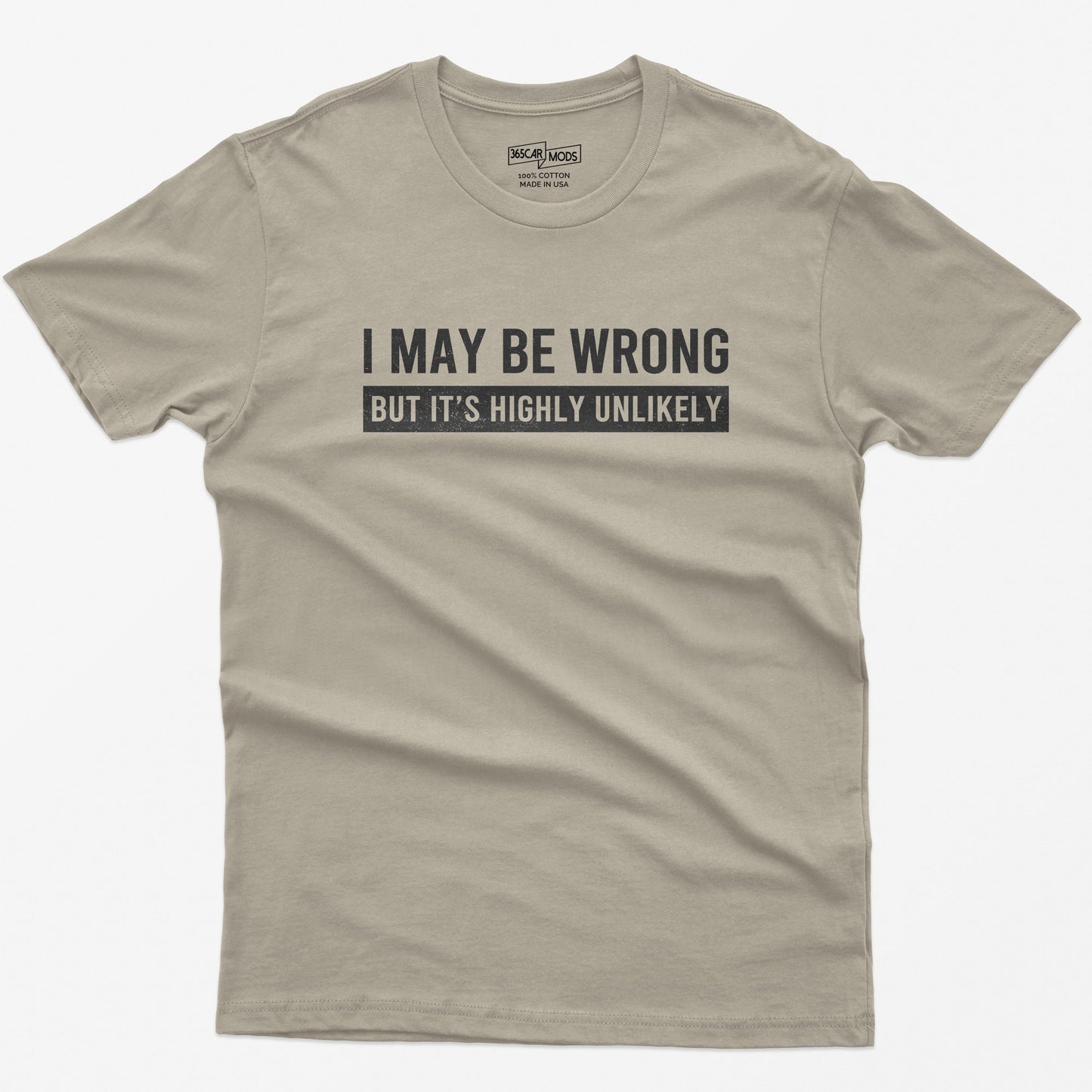 Funny Saying Shirt: I May Be Wrong But It's Highly Unlikely