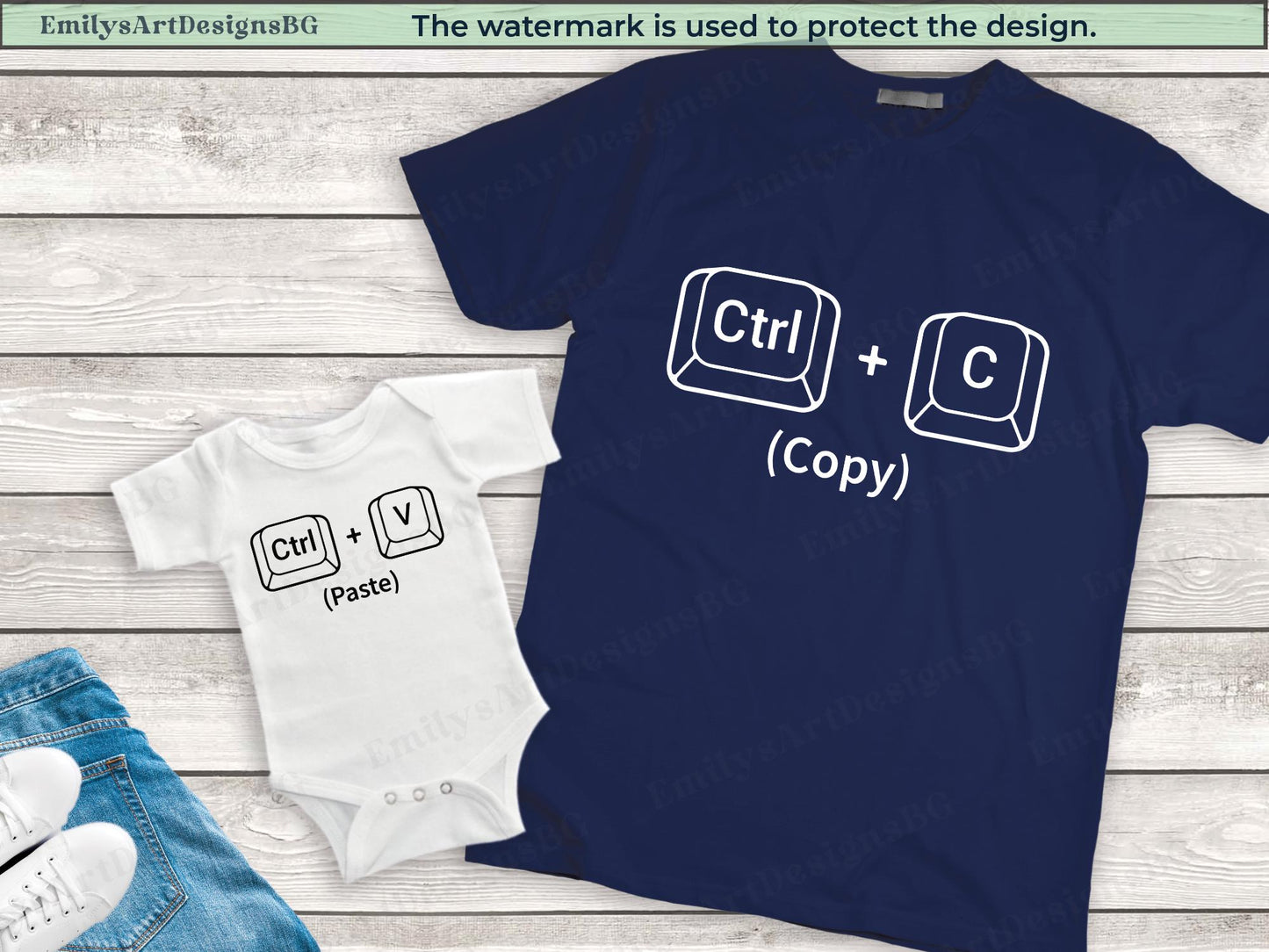Copy Paste Shirts, Father and Baby Matching Shirts, Father's Day Shirt, Daddy And Daughter Shirt, Father's Day Gift, Ctrl C and Ctrl V Shirt