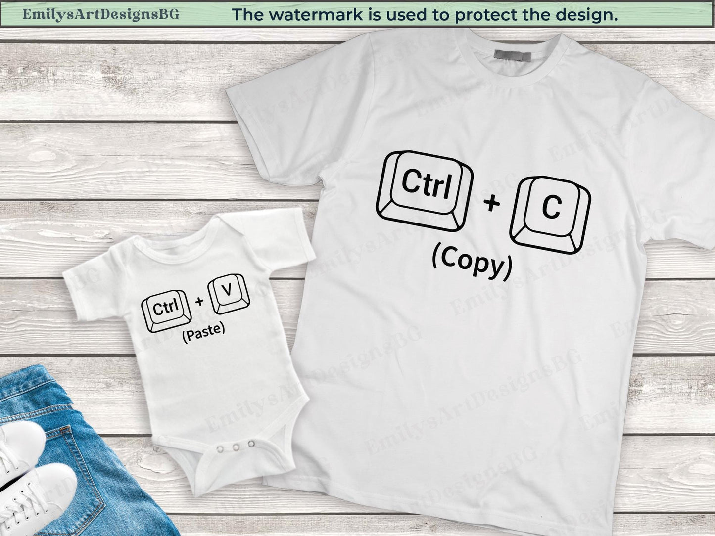 Copy Paste Shirts, Father and Baby Matching Shirts, Father's Day Shirt, Daddy And Daughter Shirt, Father's Day Gift, Ctrl C and Ctrl V Shirt