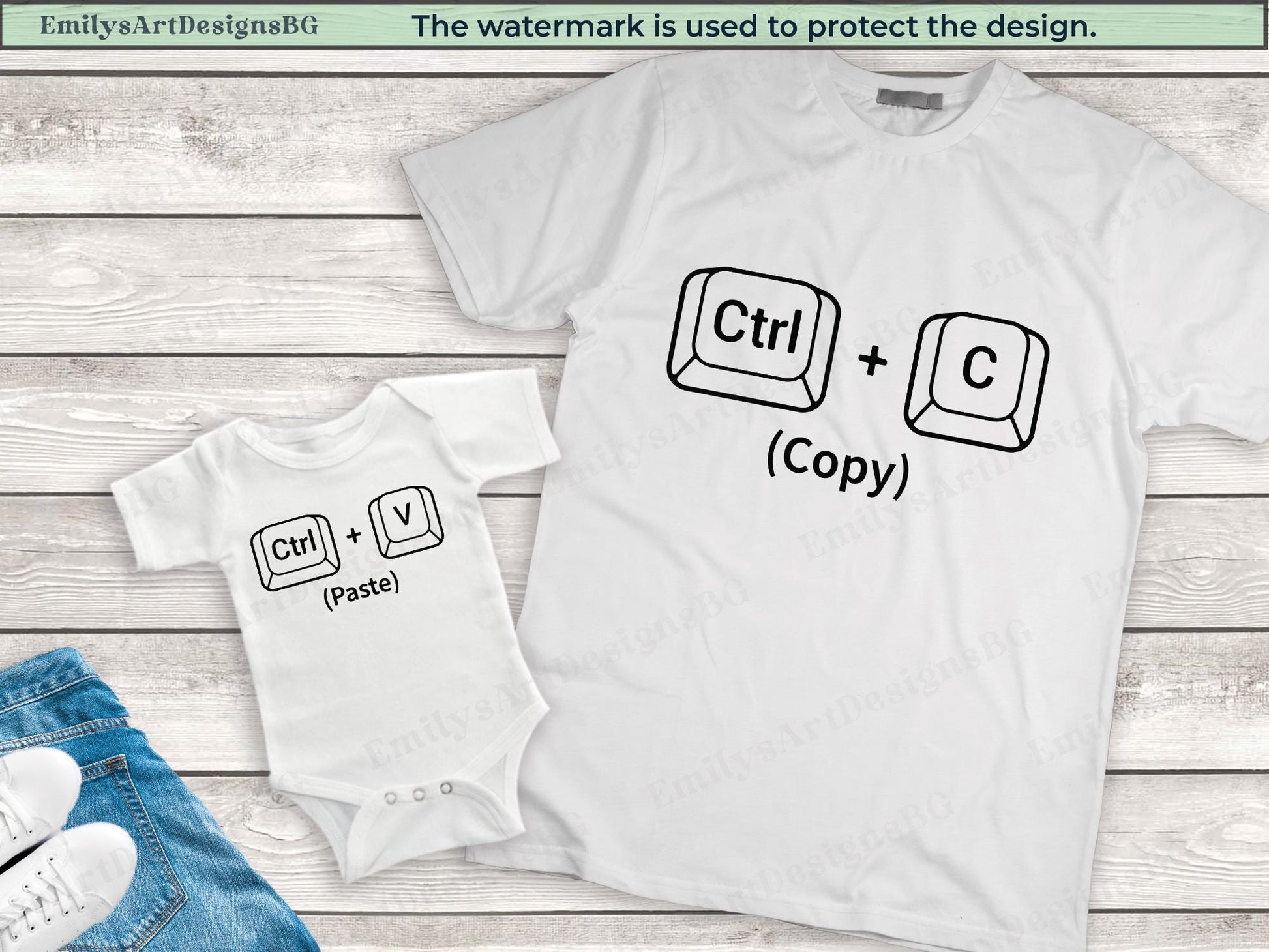 Copy Paste Shirts, Father and Baby Matching Shirts, Father's Day Shirt, Daddy And Daughter Shirt, Father's Day Gift, Ctrl C and Ctrl V Shirt