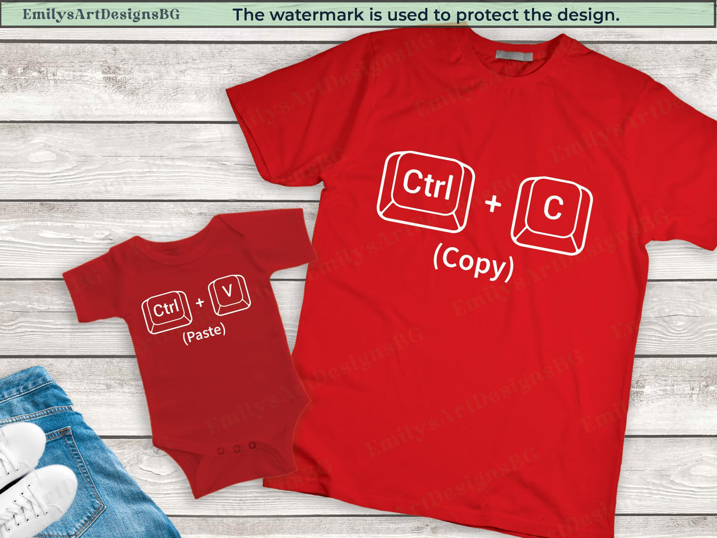 Copy Paste Shirts, Father and Baby Matching Shirts, Father's Day Shirt, Daddy And Daughter Shirt, Father's Day Gift, Ctrl C and Ctrl V Shirt