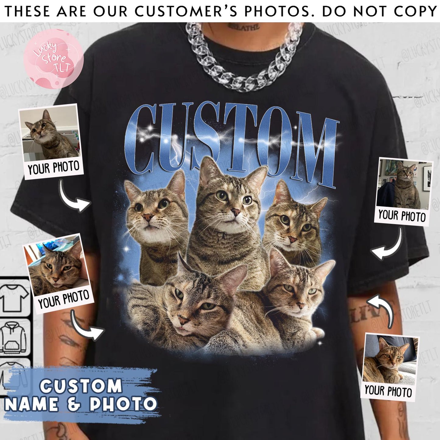 Custom Pet Bootleg Shirt, Custom Retro Cat Bootleg Shirt,Custom Photo Shirt, CUSTOM Your Own Bootleg Idea Here,Pet Photo Shirt, Cat Mom Gift