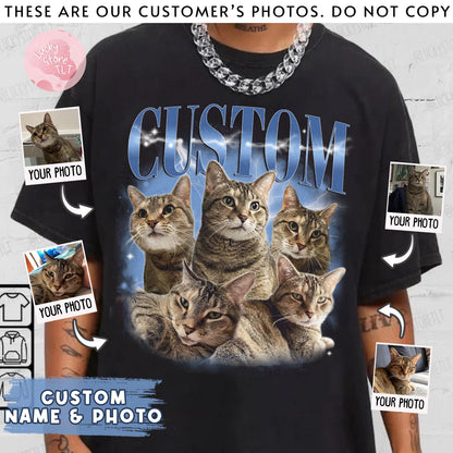 Custom Pet Bootleg Shirt, Custom Retro Cat Bootleg Shirt,Custom Photo Shirt, CUSTOM Your Own Bootleg Idea Here,Pet Photo Shirt, Cat Mom Gift