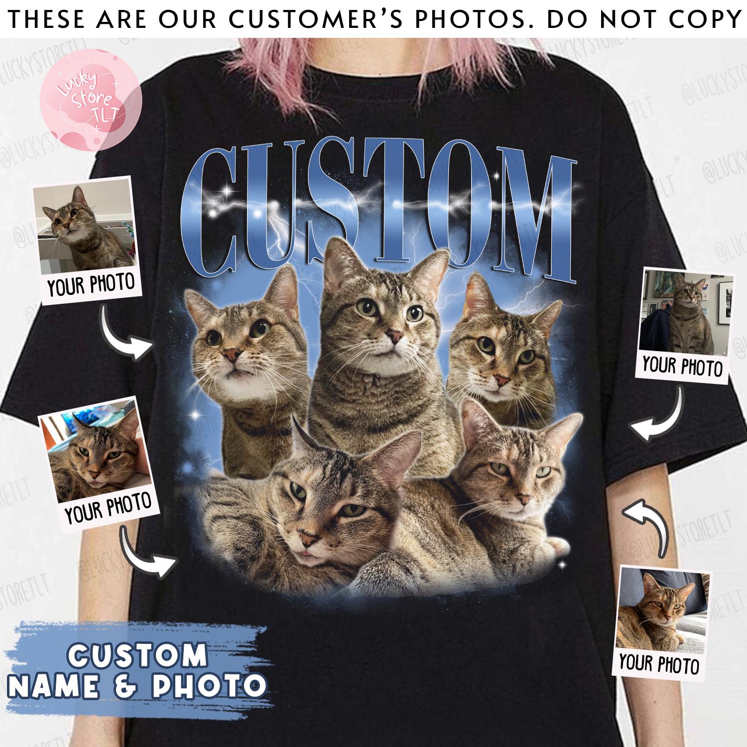Custom Pet Bootleg Shirt, Custom Retro Cat Bootleg Shirt,Custom Photo Shirt, CUSTOM Your Own Bootleg Idea Here,Pet Photo Shirt, Cat Mom Gift