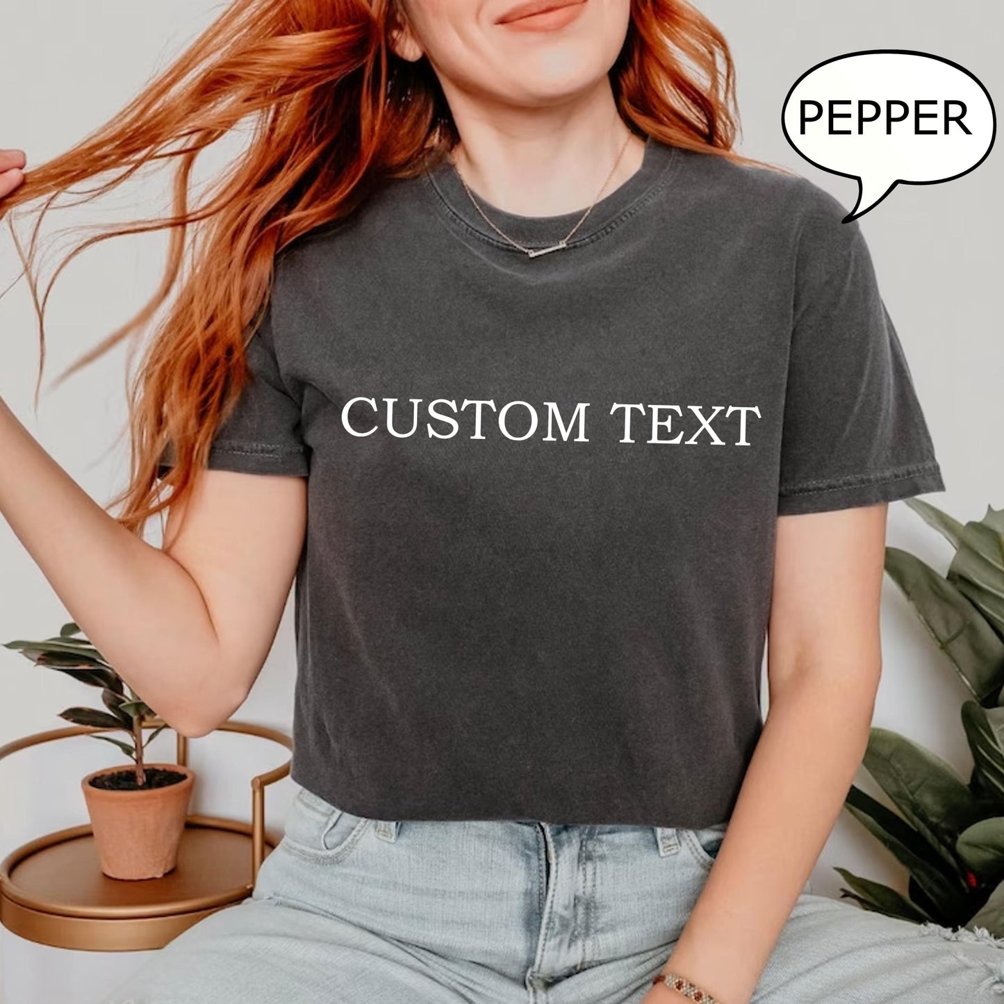 Comfort Colors® Custom Text T-Shirt, Personalized Shirt, Personalized Gift, Custom Shirt, Personalized T-Shirt