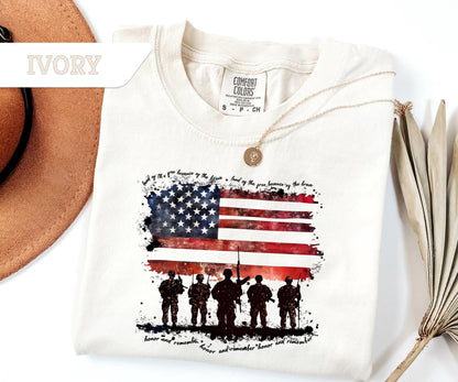 Comfort Colors American Army T-shirt, America Shirt, 4th of July Shirt, Memorial Day Gift, American Flag Shirt