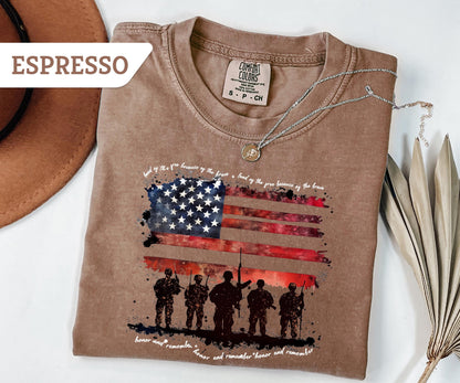 Comfort Colors American Army T-shirt, America Shirt, 4th of July Shirt, Memorial Day Gift, American Flag Shirt