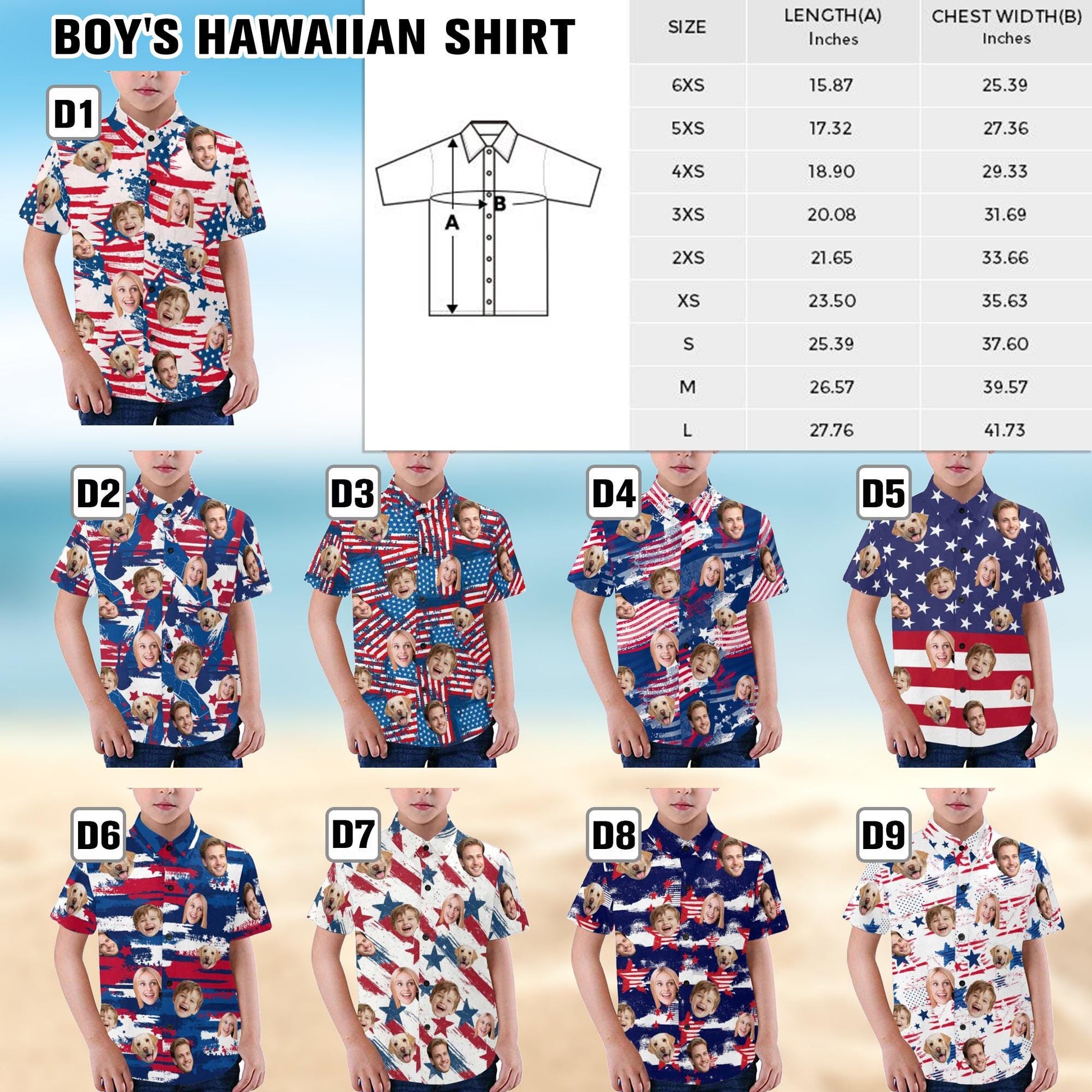 Custom Face Hawaiian Shirt: Patriotic 4th July Gift