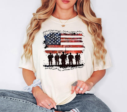 Comfort Colors American Army T-shirt, America Shirt, 4th of July Shirt, Memorial Day Gift, American Flag Shirt