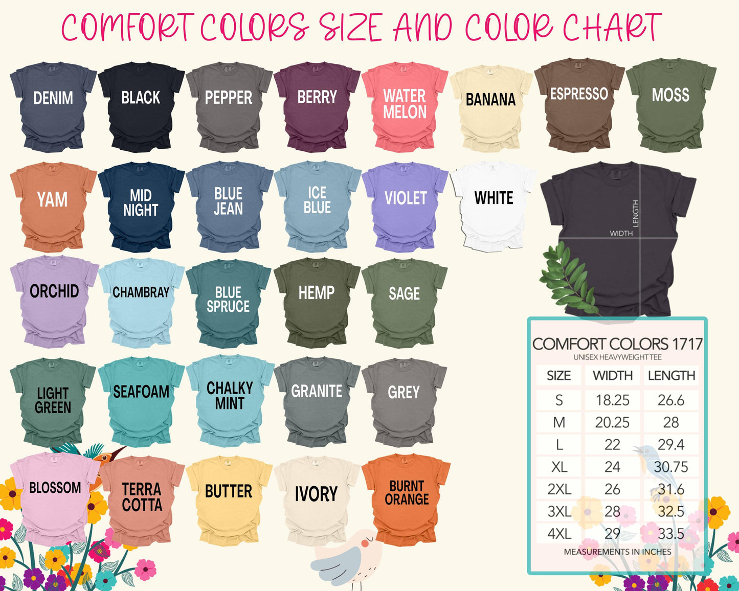 Comfort Colors® USA 250th Anniversary Shirt 4th Of July Back Graphic Tee Independence Day Gif Floral American Flag T-shirt