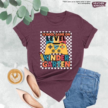 School Game On Shirt, Custom Elementary Teacher Shirt, Gamer First Day Of School Gift, Man Teacher Shirt, Back To School Tee, School Level