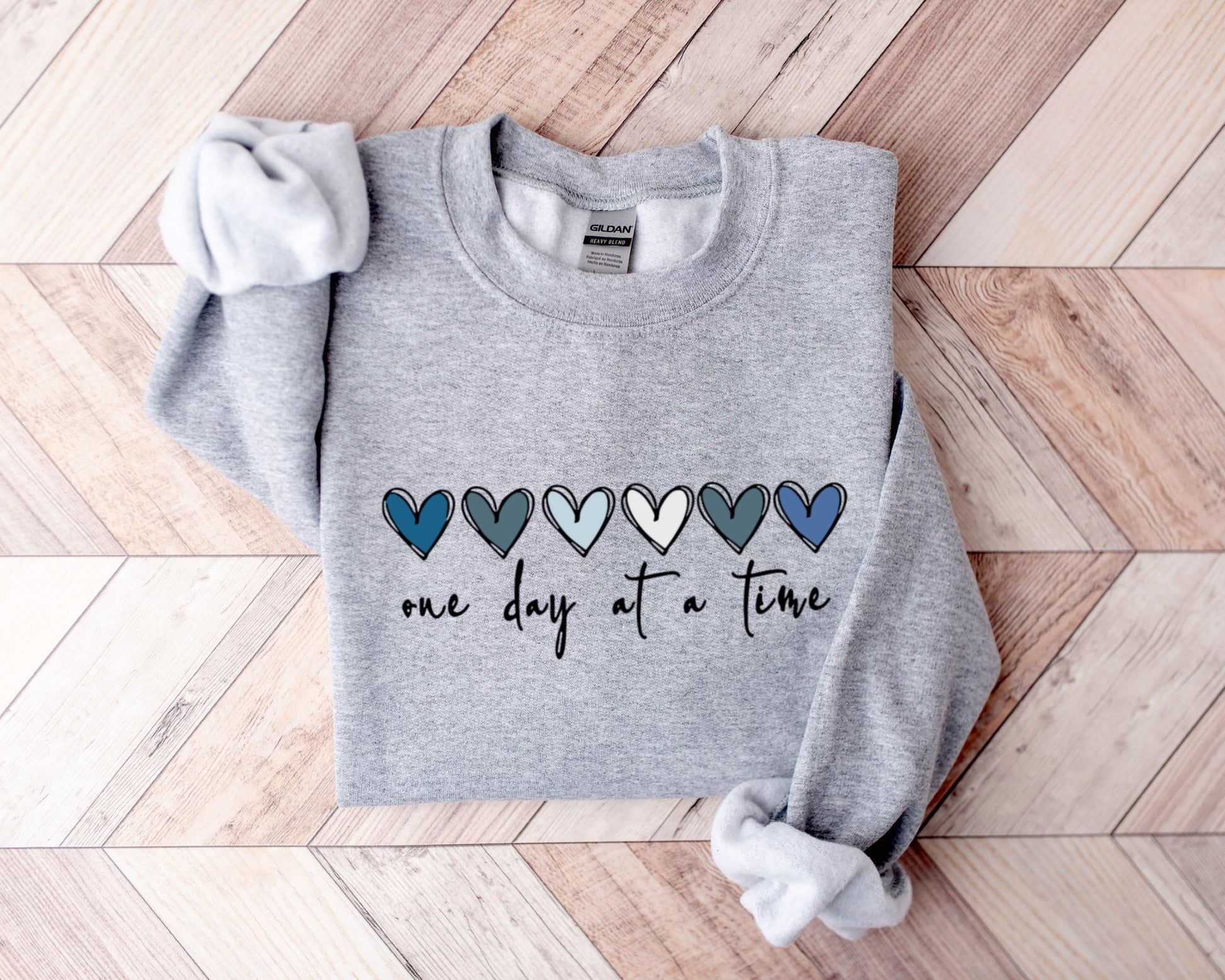 One Day At A Time Shirt, Hearts Mental Health Tee, Inspirational Gift