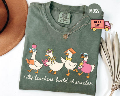 Comfort Colors® Silly Teacher Goose Shirt, Silly Goose Teacher Tshirt, Back to School Tee, Teacher Appreciation Gift, Funny Gift for Teacher