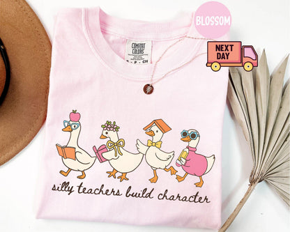Comfort Colors® Silly Teacher Goose Shirt, Silly Goose Teacher Tshirt, Back to School Tee, Teacher Appreciation Gift, Funny Gift for Teacher