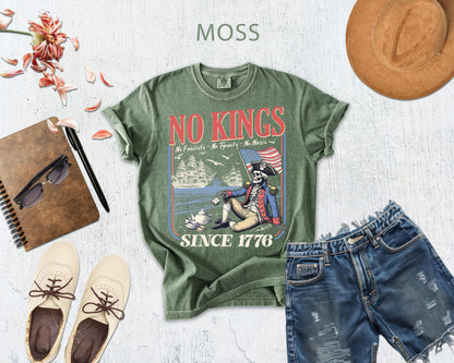Comfort Colors® No Kings Since 1776 Shirt, Retro Rejecting Kings Shirt, No Kings In America 86/47, 4th Of July America Tee, Gift for Mama