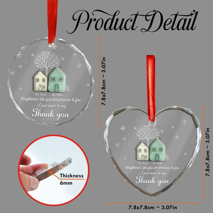 Neighbors Like You Are Precious Ceramic Ornament, Thank You Neighbor Gift, Best Neighbor Christmas Keepsake, Personalized Holiday Decoration