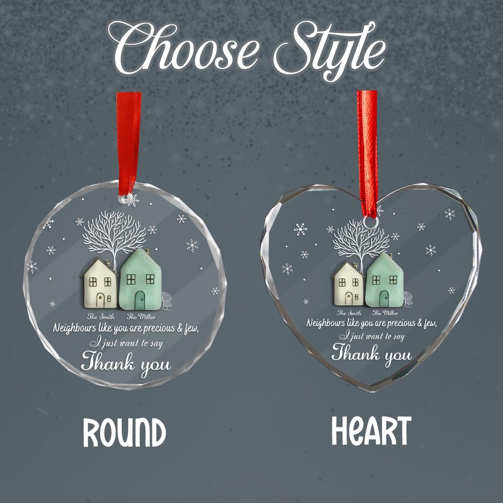Neighbors Like You Are Precious Ceramic Ornament, Thank You Neighbor Gift, Best Neighbor Christmas Keepsake, Personalized Holiday Decoration