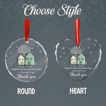 Neighbors Like You Are Precious Ceramic Ornament, Thank You Neighbor Gift, Best Neighbor Christmas Keepsake, Personalized Holiday Decoration