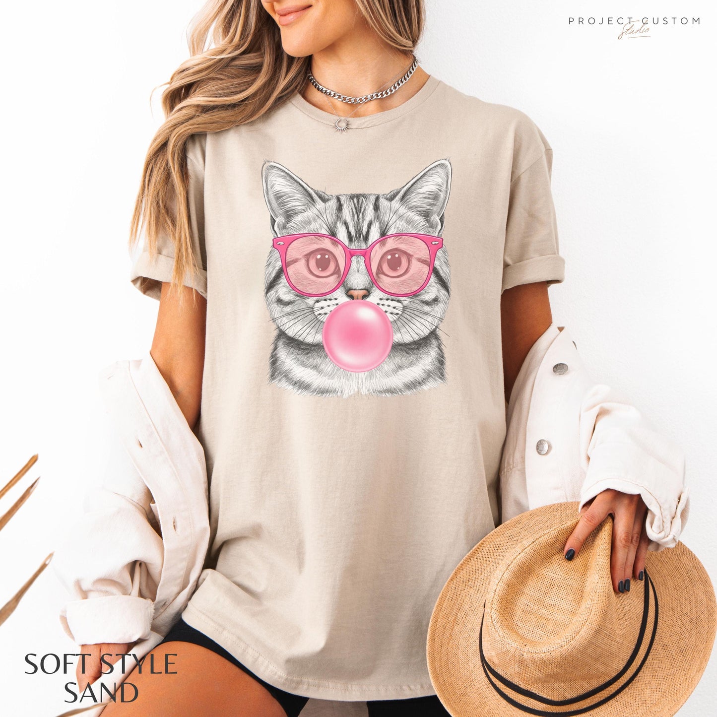 Funny Cat Shirt, Cute Cat Meme T-Shirt, Bubble Gum Kitten Tee Vintage Style Comfort Colors Mental Health Tshirt Retro 80s 90s Cat Lover Gift