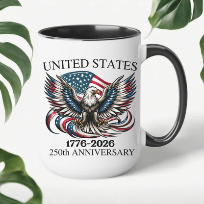 America 1776 mug, USA 250th Anniversary coffee mug, Patriotic 4th of July, Freedom mug, Semiquincentennial souvenir, Patriotic dad gift