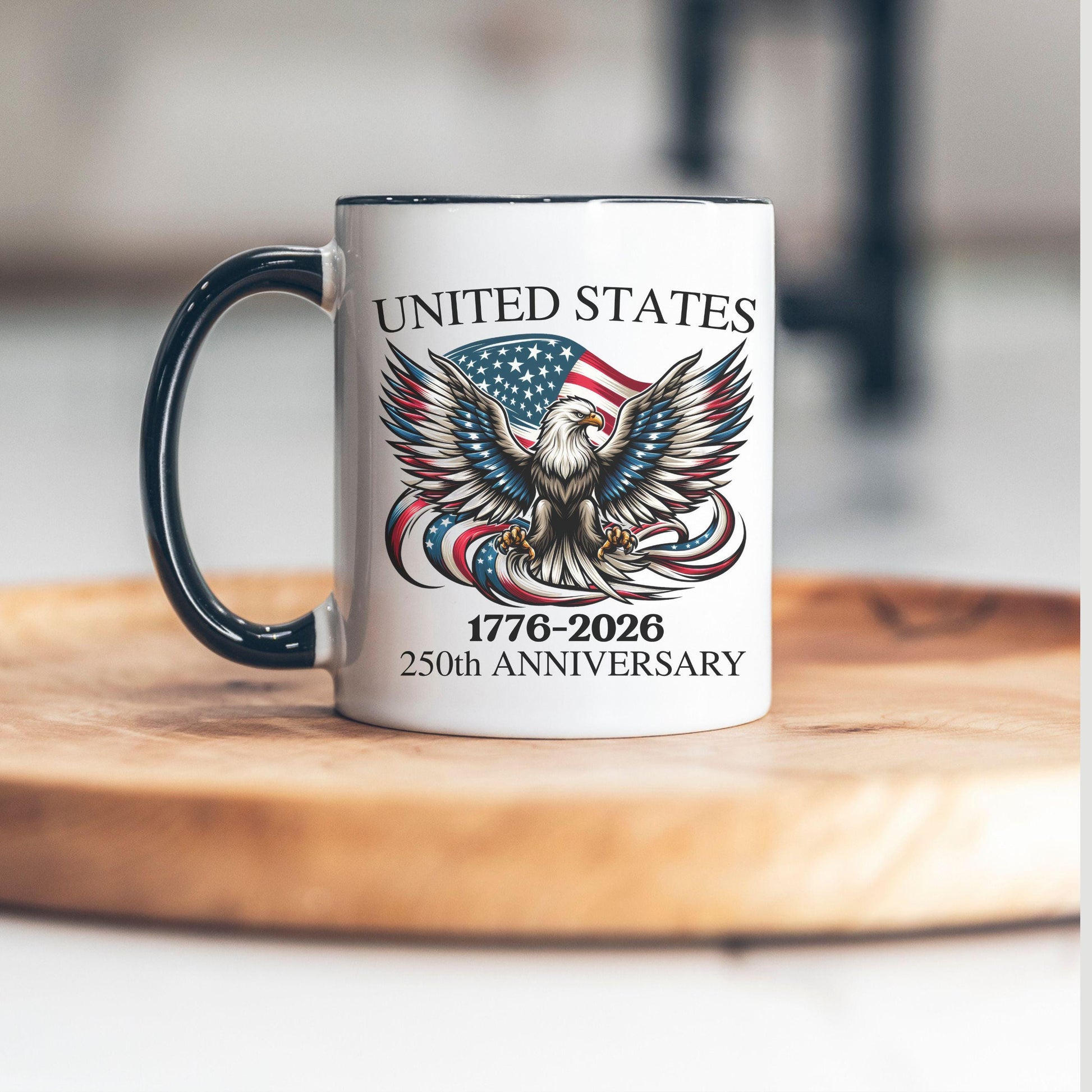 America 1776 mug, USA 250th Anniversary coffee mug, Patriotic 4th of July, Freedom mug, Semiquincentennial souvenir, Patriotic dad gift