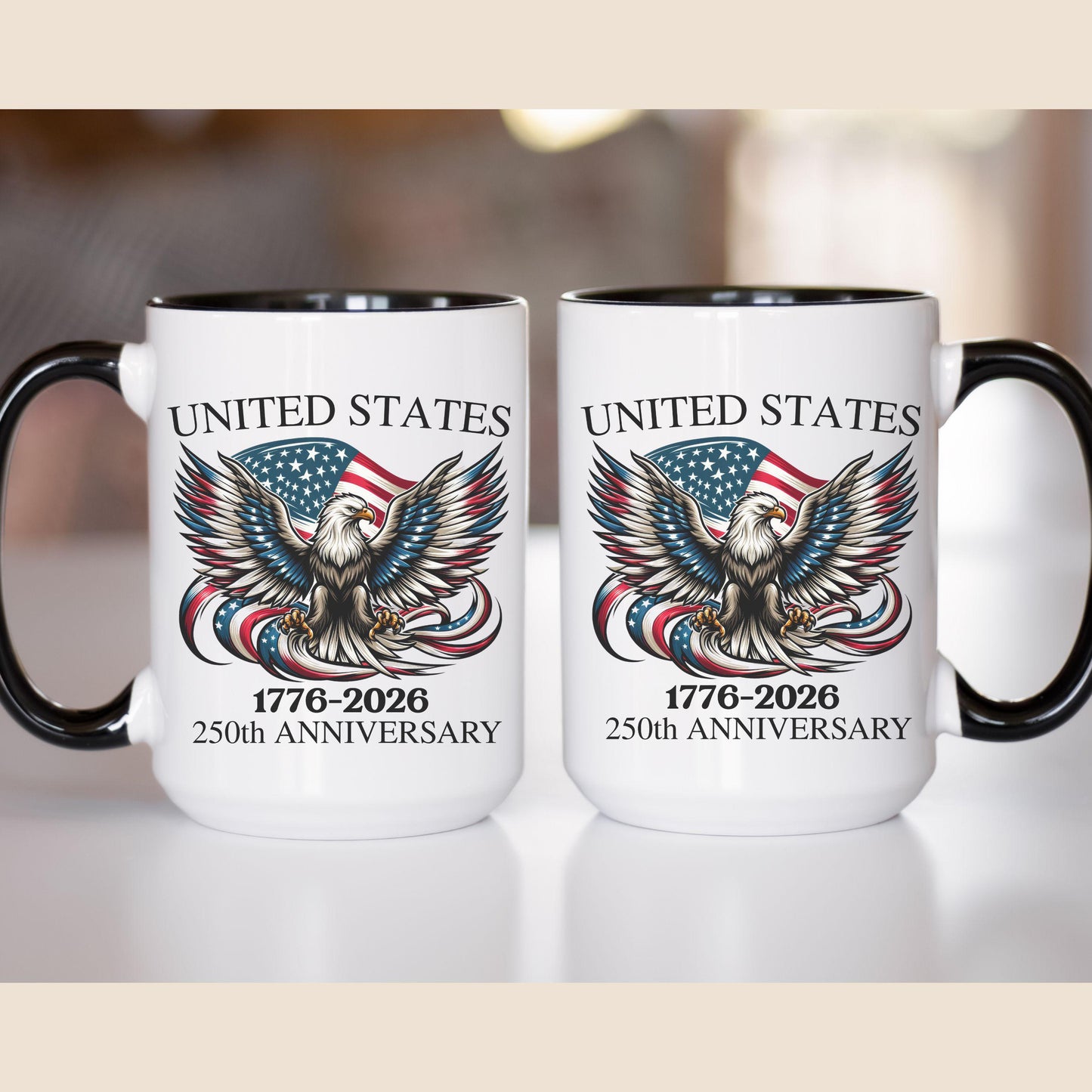 America 1776 mug, USA 250th Anniversary coffee mug, Patriotic 4th of July, Freedom mug, Semiquincentennial souvenir, Patriotic dad gift