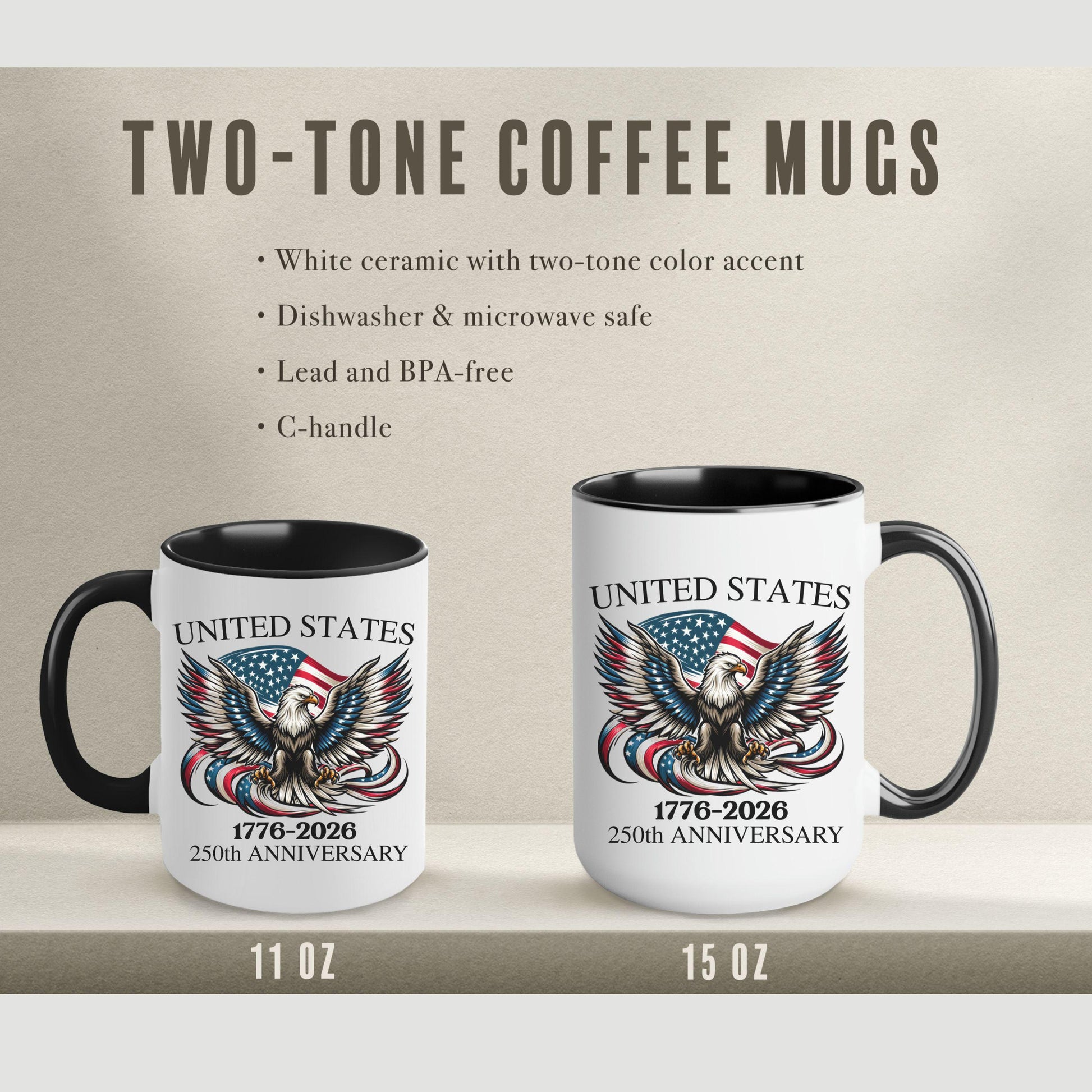 America 1776 mug, USA 250th Anniversary coffee mug, Patriotic 4th of July, Freedom mug, Semiquincentennial souvenir, Patriotic dad gift