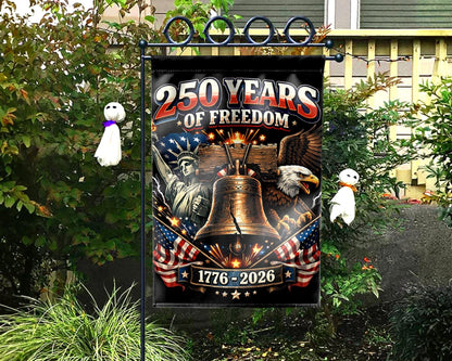 Patriotic Semiquincentennial Garden Flag 1776-2026, 250 Years Freedom USA Flag Yard Flag, 250th Anniversary Outdoor Decor Gift