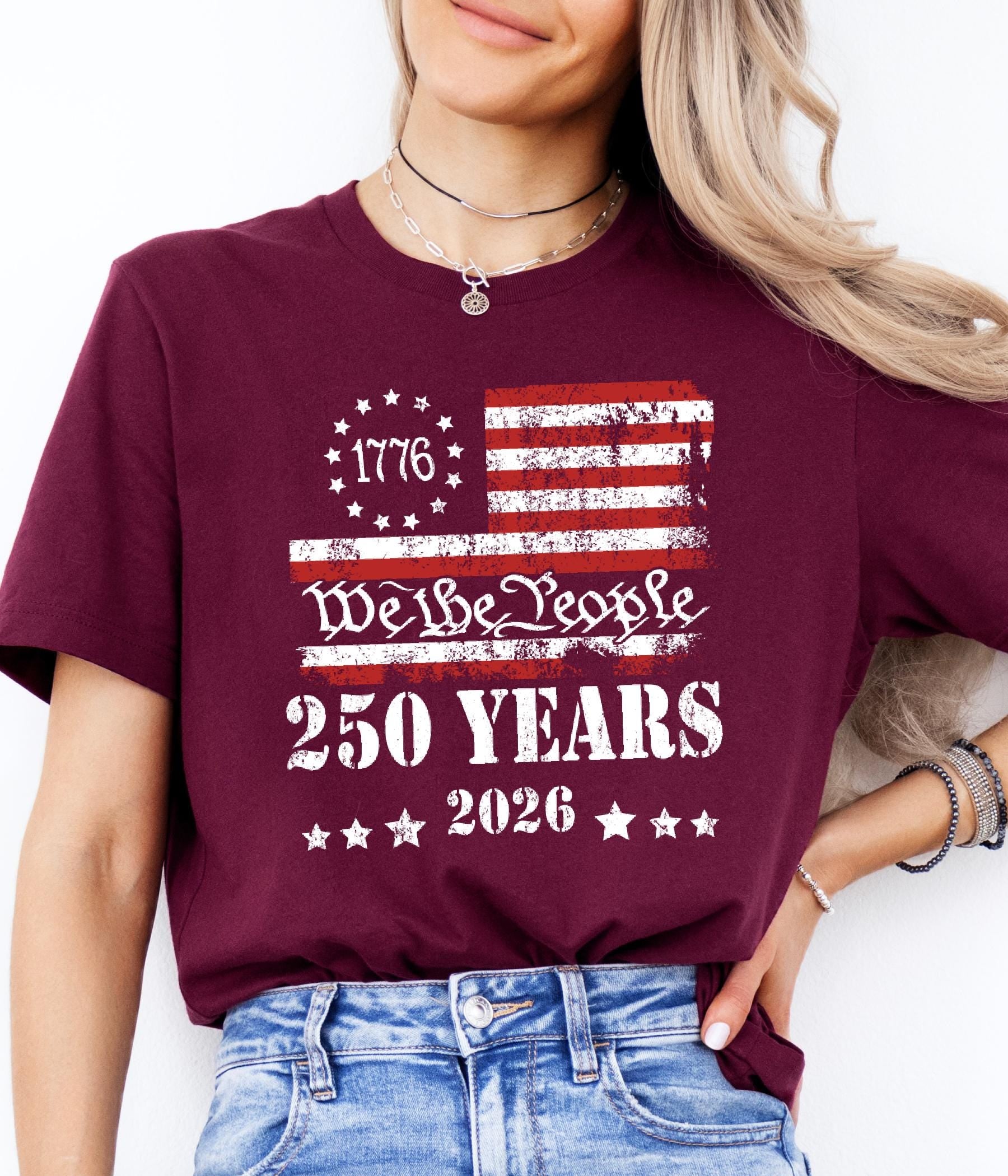 250th Anniversary Shirt: US 250 Years Patriotic Independence Day Tee July 4th Gift